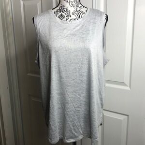 Danskin Gray Lightweight Sleeveless Shirt Workout Athletic XL